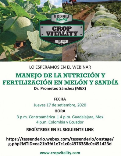 Invitación Charla Manejo de la Nutrición y Fertilización en Melón y Sandía